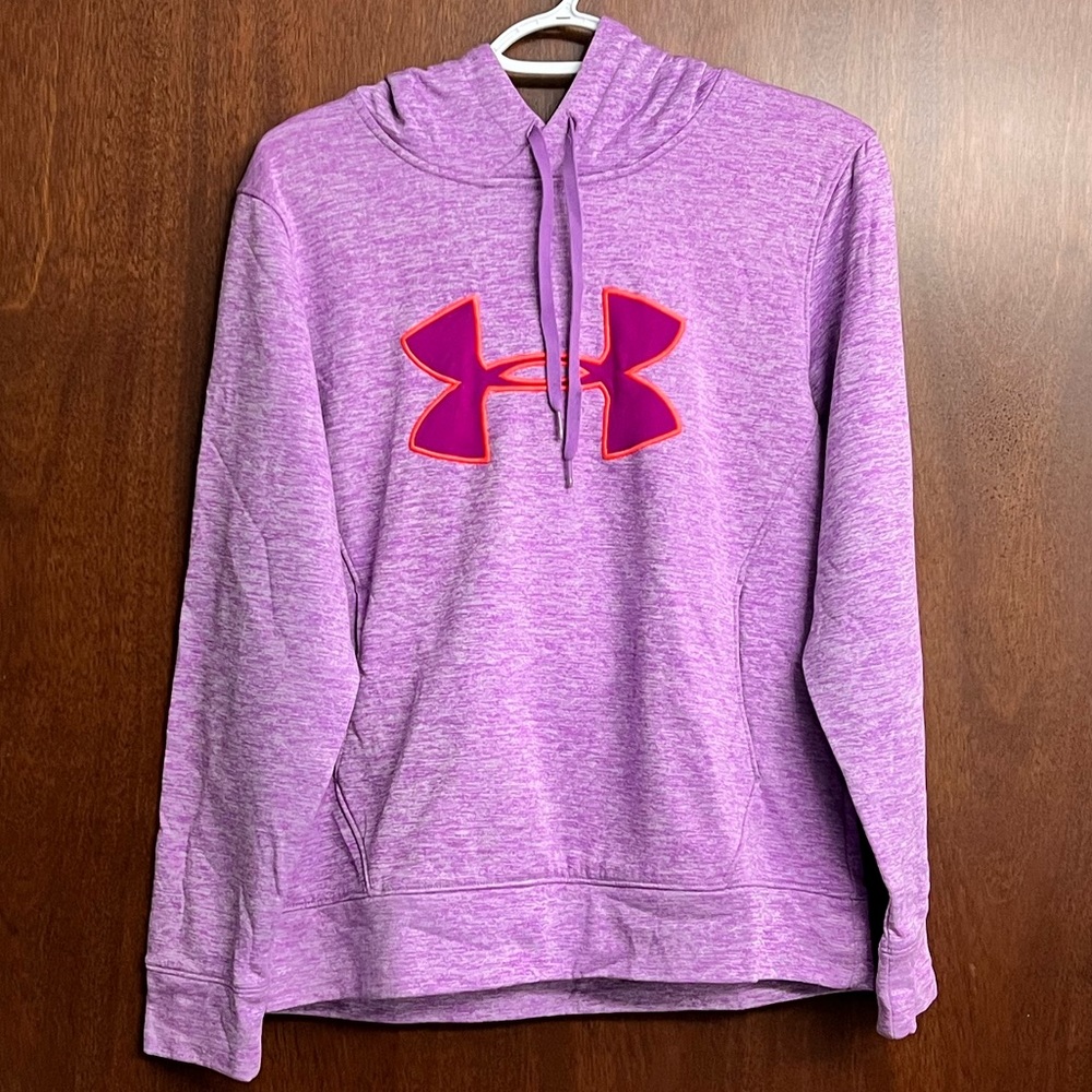Under Armour Logo Hoodie Purple Loose Fit Size‎ Medium